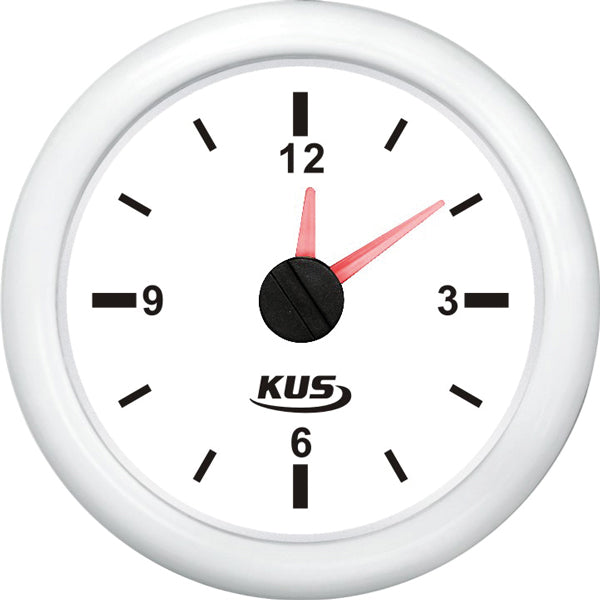 KUS Uhr Weiß 12/24V