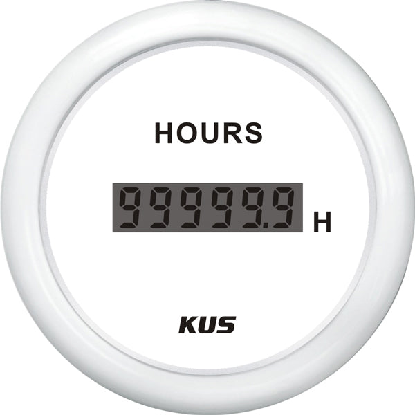KUS Digitaler Stundenzähler Weiß 12/24V