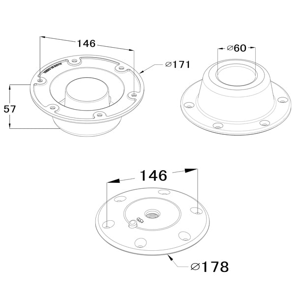 ESM Tischsäule BSR5070 beweglich & verstellbar H: 50-70cm