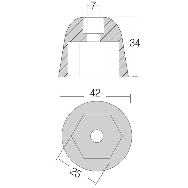1852 Zinkanode sidepower