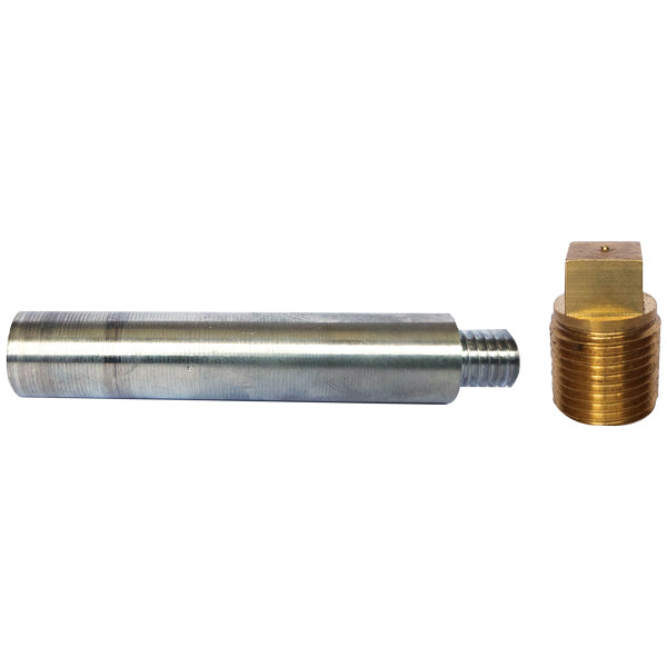 1852 Zink for varmeveksler med 1/4" messingprop