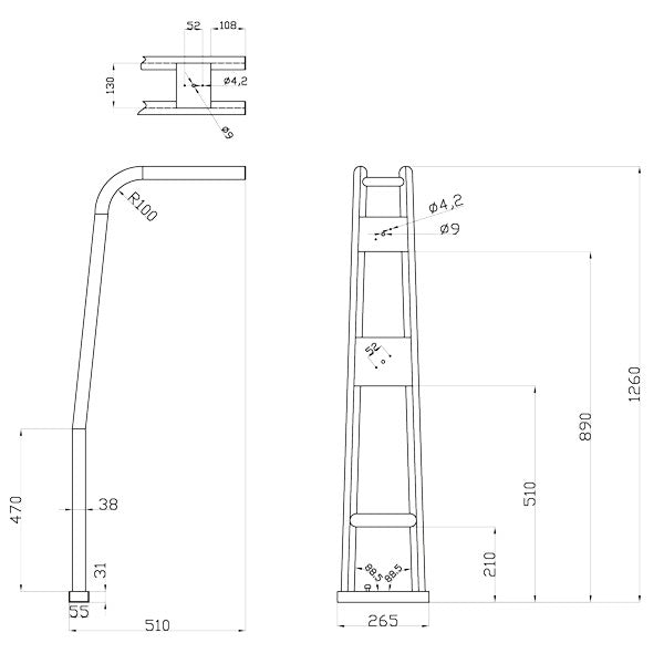 1852 Sort Targabøjle