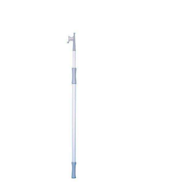 Bådshage justerbar hvid Ø25/30mm 120-210cm