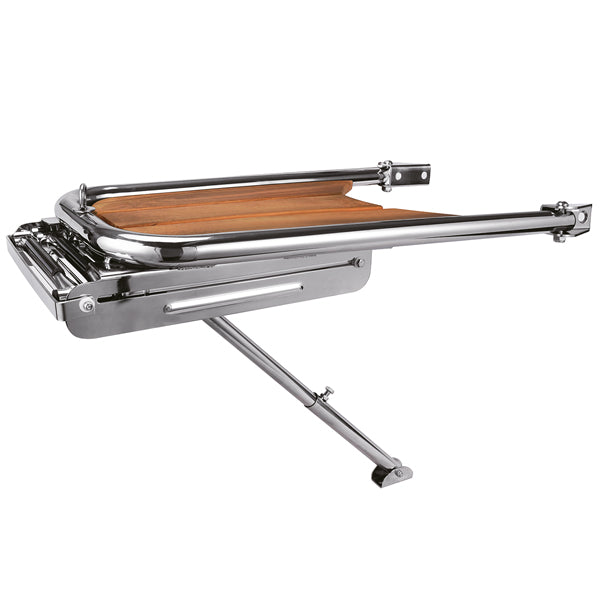 Bow platform with teak and ladder 65x33cm Ø25mm pipe