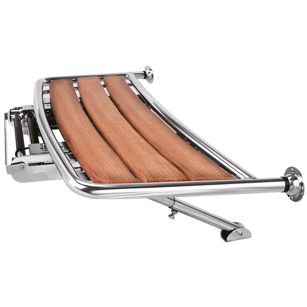 Bathing platform L-84cm d-38cm Ø25mm pipe w/telescopic ladder 3 steps