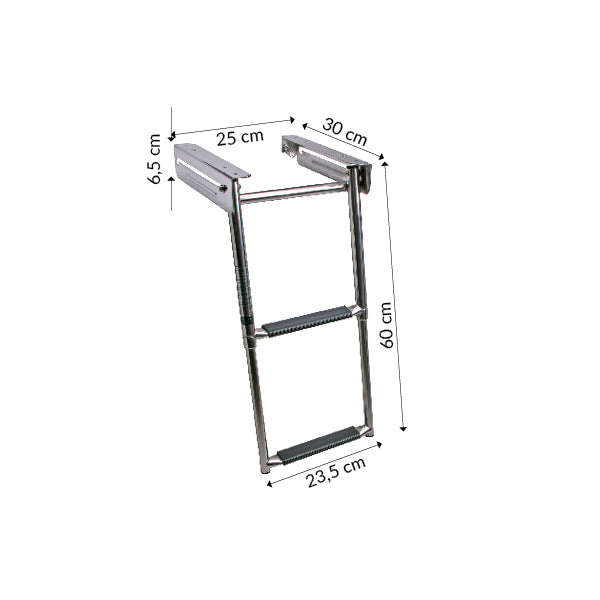 Badestige teleskop i kassette til platform