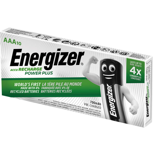 Energizer rechargeable power plus AAA 700 mAh 10 pcs