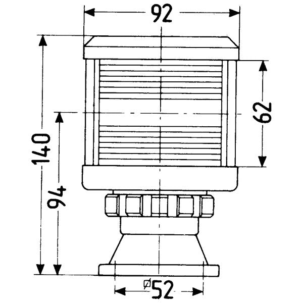 DHR Styr-/bagbord lanterne på fod
