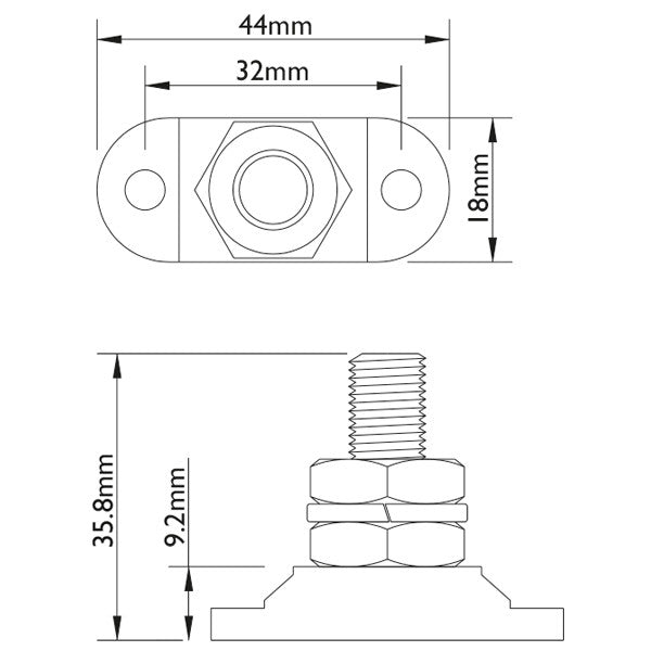 BEP samleblok 6mm med dæksel