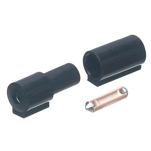 Black plastic fuse holder incl. 8Amp fuse