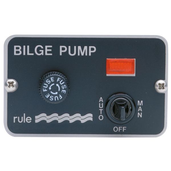 Rule pump panel with switch and indicator, 24V