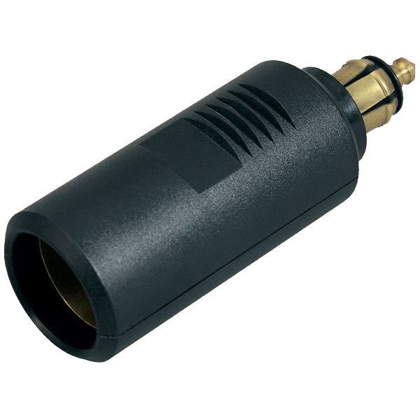 Male plug small with adapter for cigarette plug 12/24V 16 amp