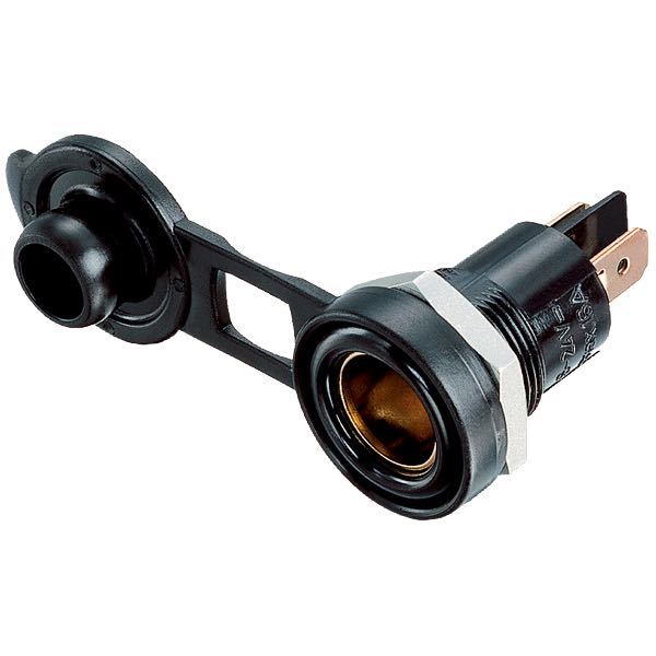Einbaustecker klein mit Schutzhülle 12/24V 16amp