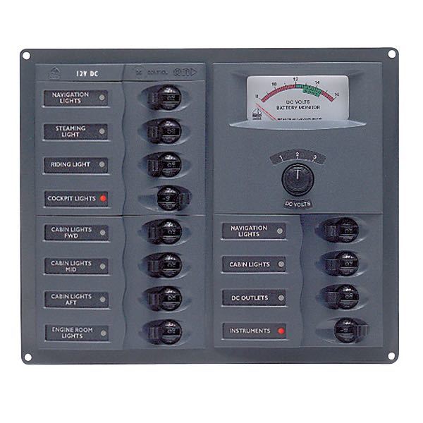 BEP Electric panel 902A with 12 switches, 12V
