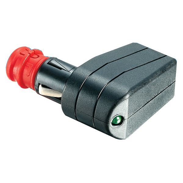 Universal plug 12/24V 7.5Amp angled with joint