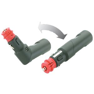 Universal plug 12/24V with 8Amp fuse & knuckle joint