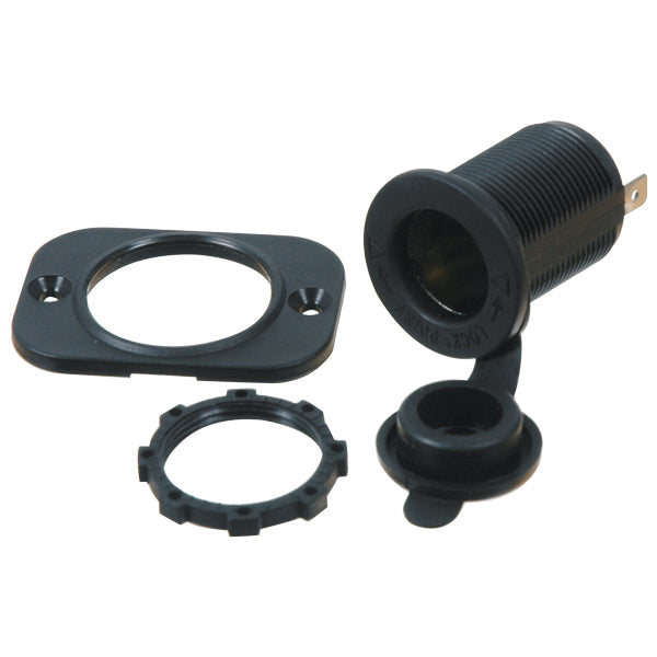 Socket built-in with round & square flange 12V20Amp