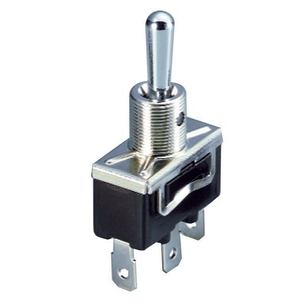 Toggle switch w/return spring 2 pole