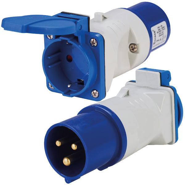 Adapter CEE han til schuko hun