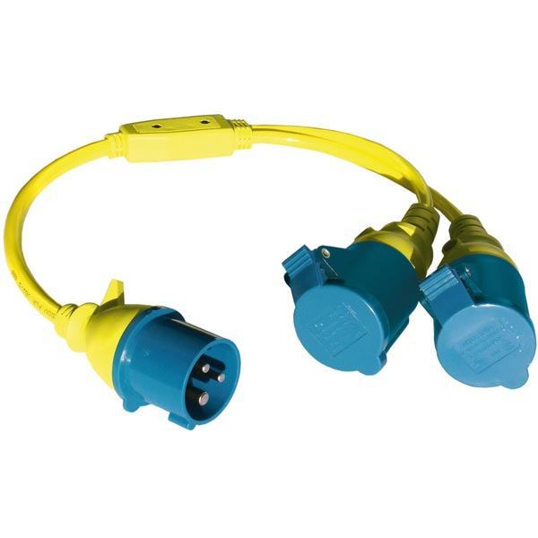 Verhältnis-Adapterstecker CEE-Stecker/2 x CEE-Buchse