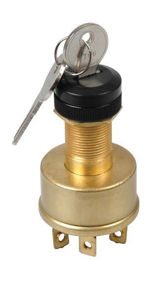 Ignition lock 3 position with rubber and brass housing