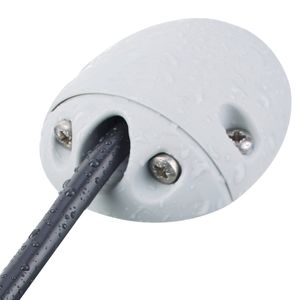 90° kabel gennemføring hvid nylon