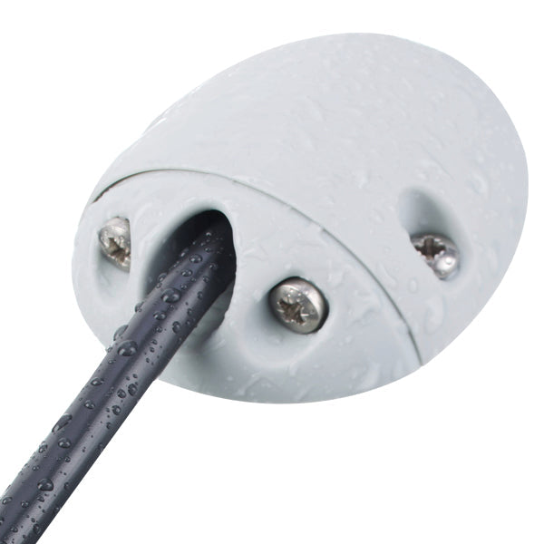 90° kabel gennemføring grå nylon