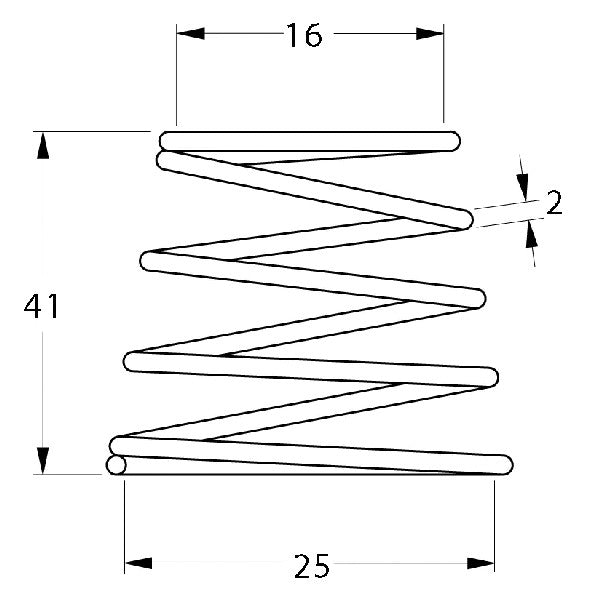Ronstan RF fjeder 41x25x2mm kon. 2 stk