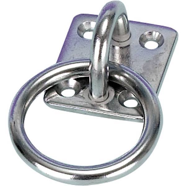 Montageplatte mit Losring Ø6mm - RF-Stahl