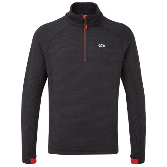 Gill 1081 4-way Thermal fleece w/neck zip Graphite