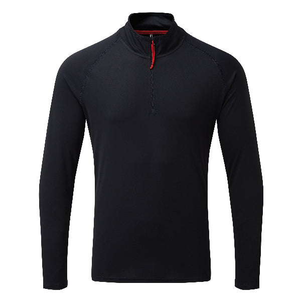 Gill UV009 UV-Langarm-T-Shirt mit Reißverschluss für Herren, Marineblau