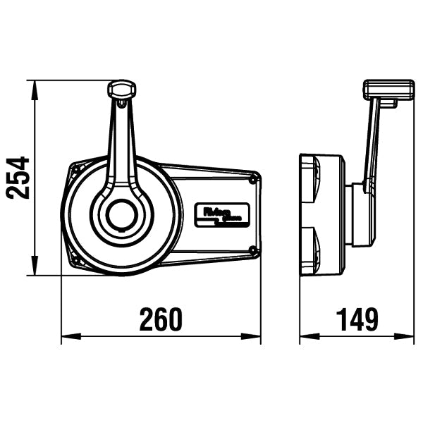 Riviera control box black single lever with lock