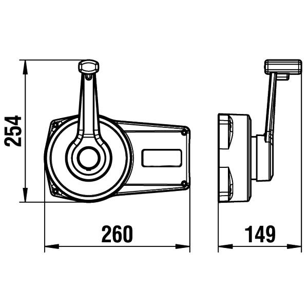 Nordflex control box black single lever with lock