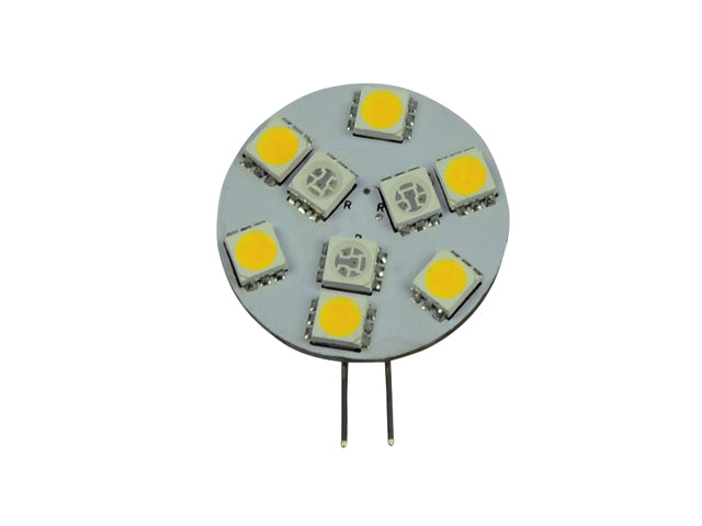 9 LED / SMD pære G4 der kan skifte fra varmhvid til rød