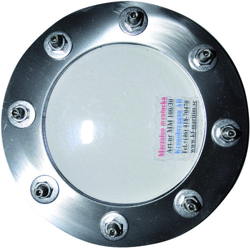 Inspection hatch w/clear glass for tank, 100/150mm