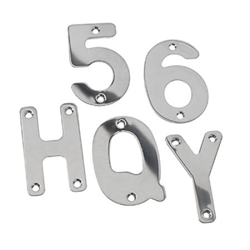 Numbers in stainless steel 0-9 H 75mm