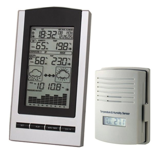 Weather station, wireless with outdoor unit with display.
