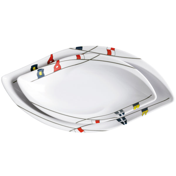 Snack set oval 25x12.8cm 4 pcs.