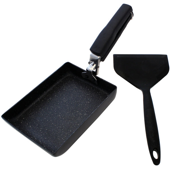 Frying pan square w/removable handle