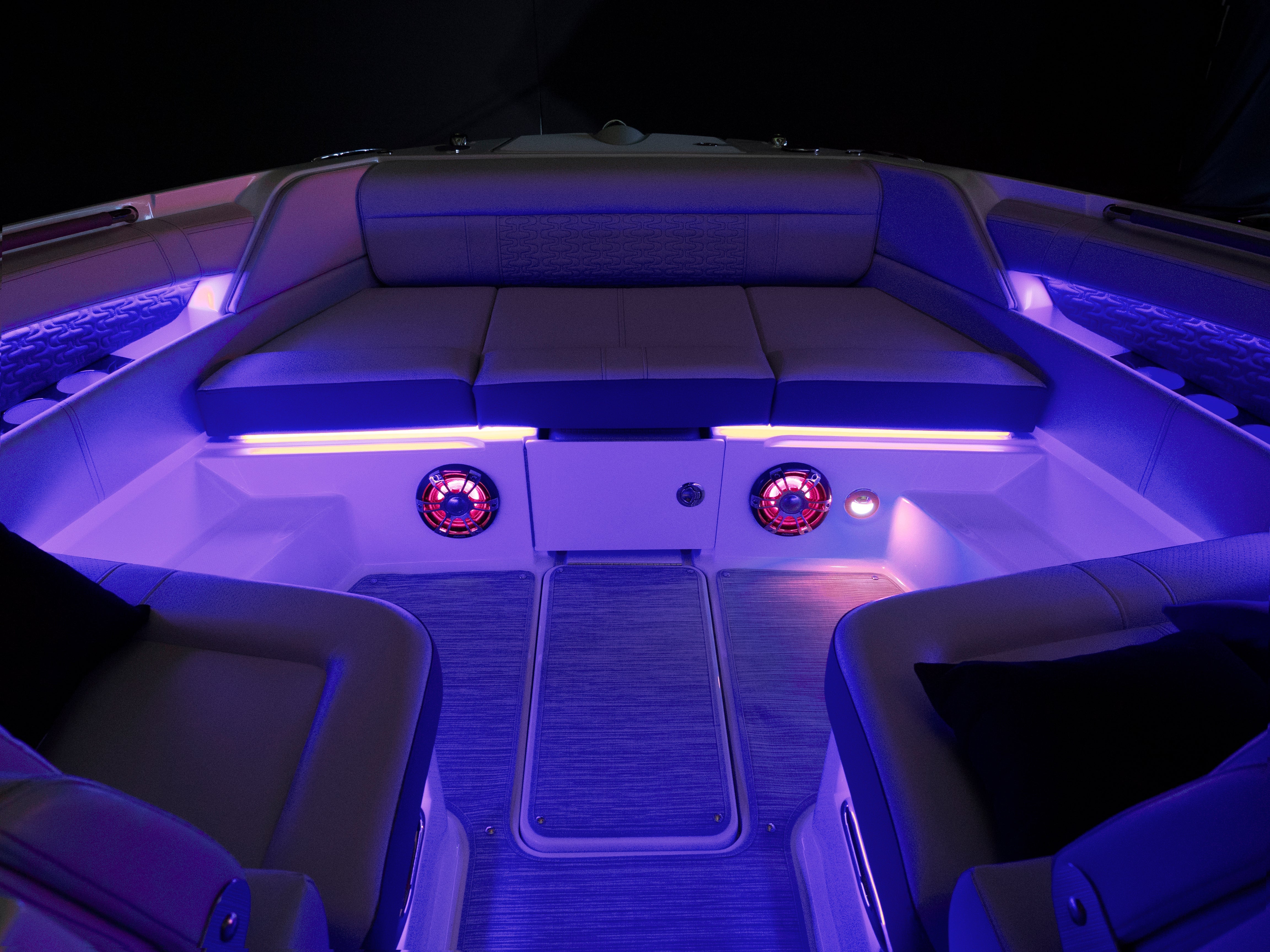 Garmin koaksial sportsmarinehøjttaler i krom med CRGBW LED-belysning