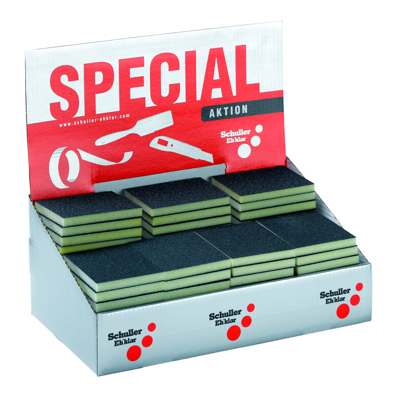 Sanding sponge Display 75 pcs 20x Coarse, 35x Medium, 20x Fine