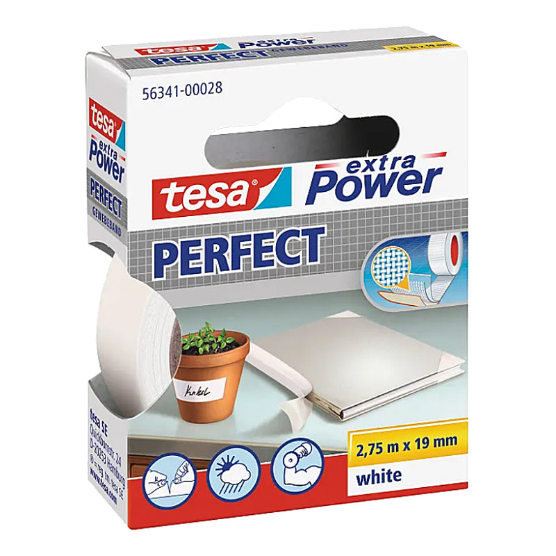 Leinwandband 38 mm x 2,75 m weiß