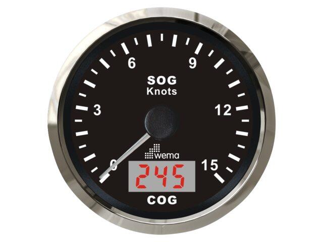 Wema Silverline GPS-hastighedsmålere 60 knob / 110 km 12/24 volt