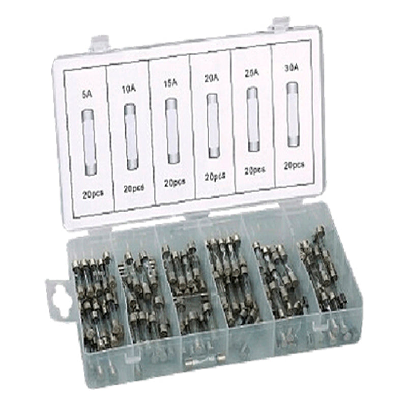 Glassikringer Sortiment 6,2 x 30 mm 120 stk. assorterede 5A-30A