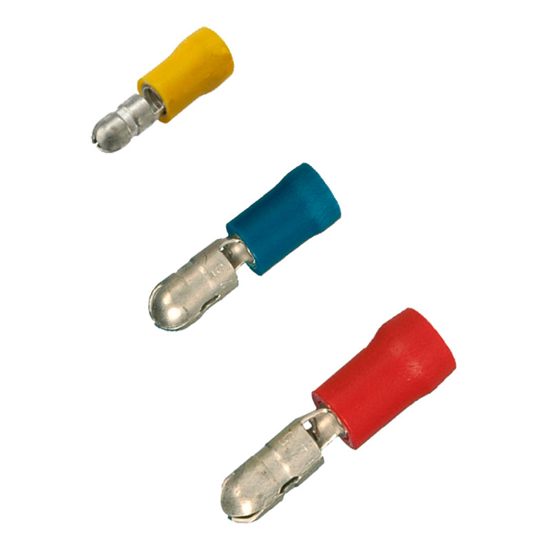 Round connector Male red 0.5-1.5 mm² Ø: 4 mm 100 pcs./p.s.