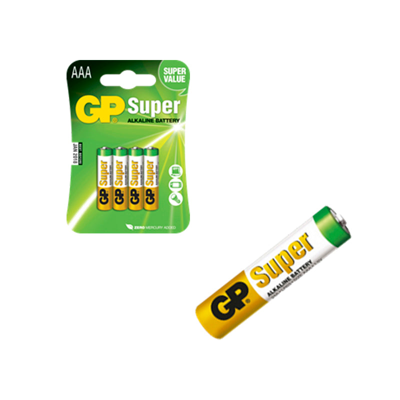 GP Super Alkaline 4-pack LR 3 - AAA - 1.5V 10.5x44.5mm