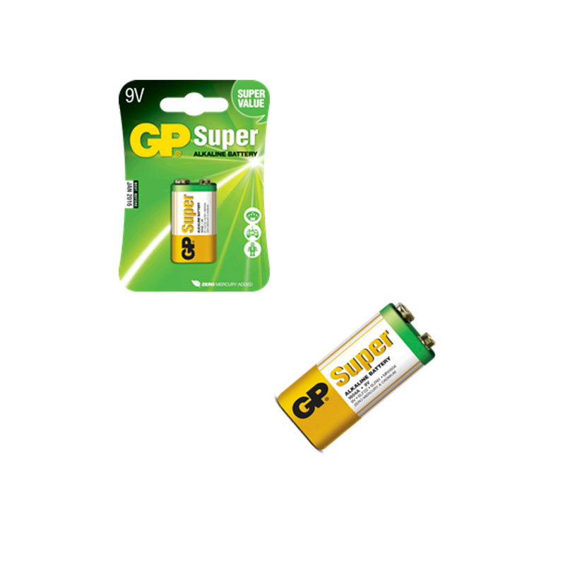 GP Super Alkaline - kt á 10 LR 61 - 9V - 25.5x16.5x47mm