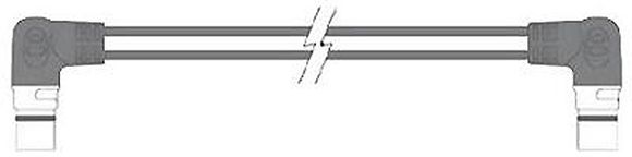 Spur vinkelkabel 0.4m