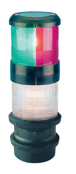 Aquasignal 40 anker/3farvet Sort 12V snapkobl.