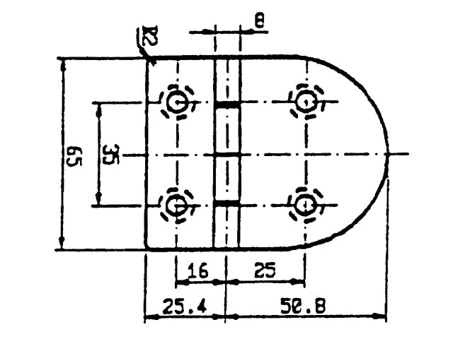 Hængsler rustfri 76,2 X 65 mm